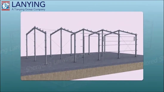 Entrepôt préfabriqué de bâtiment en métal de structure métallique de construction rapide avec le mur de parapet et la mezzanine