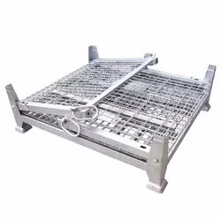 Calage/cage galvanisés pliables de grillage de rapport élevé pour le stockage d'entrepôt